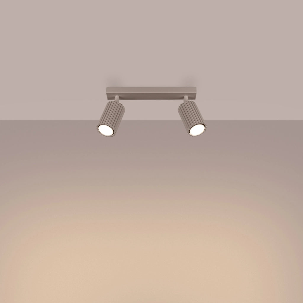 Lampada da soffitto KARBON 2 taupe