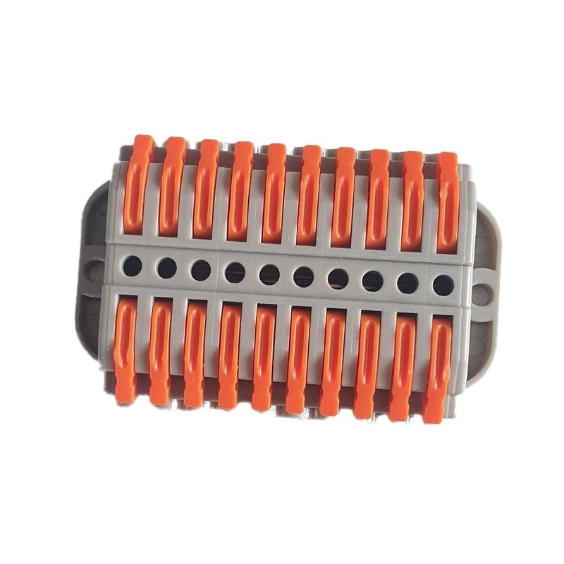10 Morsetti con Base Fissaggio Morsettiera Elettrica Connessione 10P