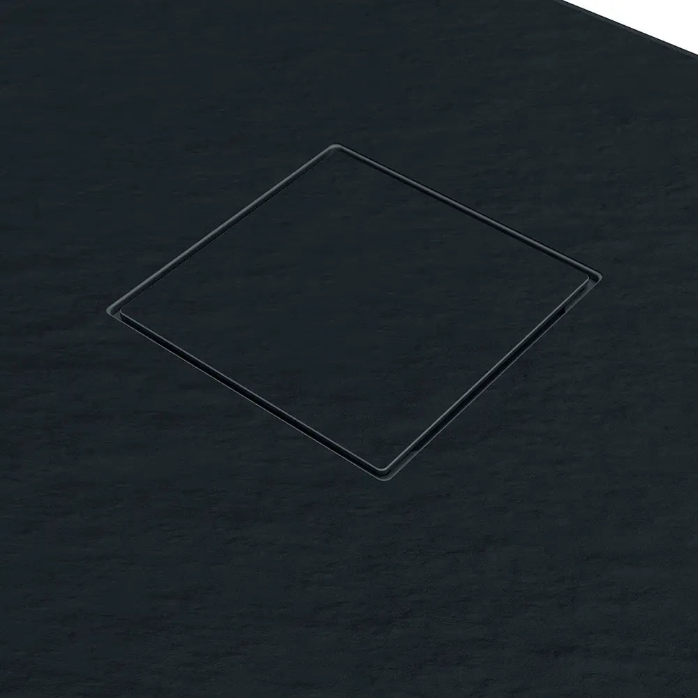 Piatto doccia 90x90 cm colore nero effetto pietra | Samos