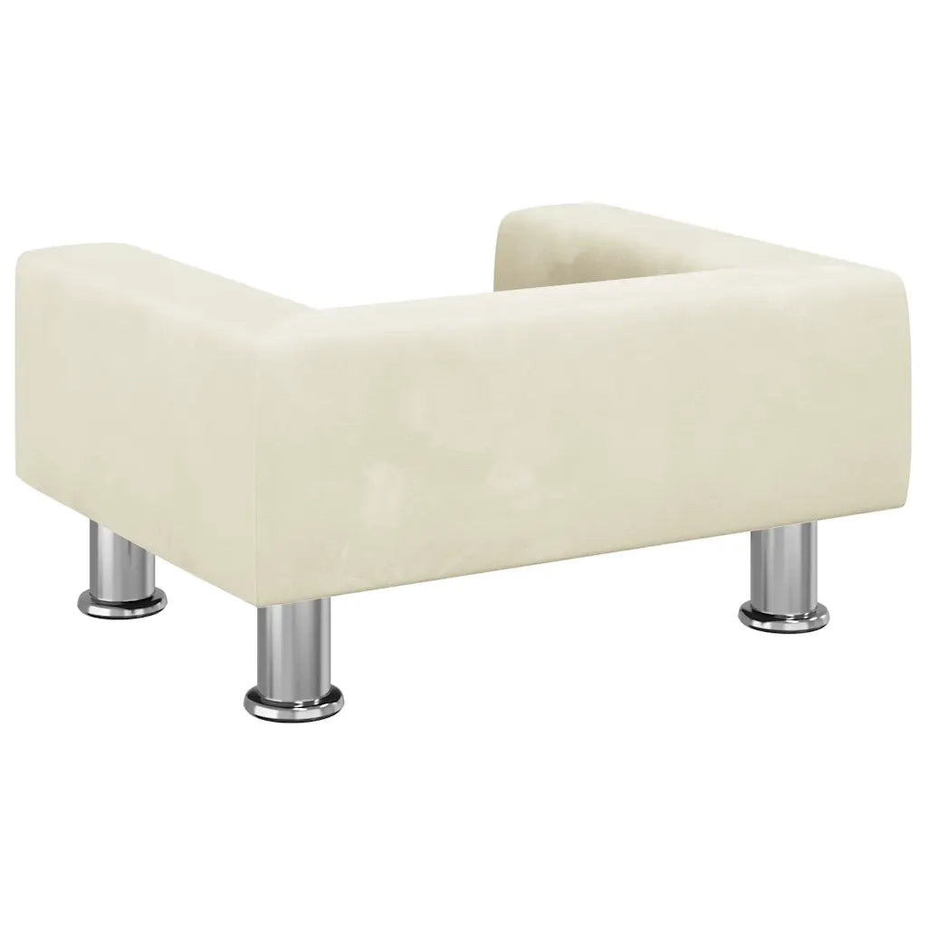Divano per Bambini Crema 50x40x26,5 cm in Velluto 3196342