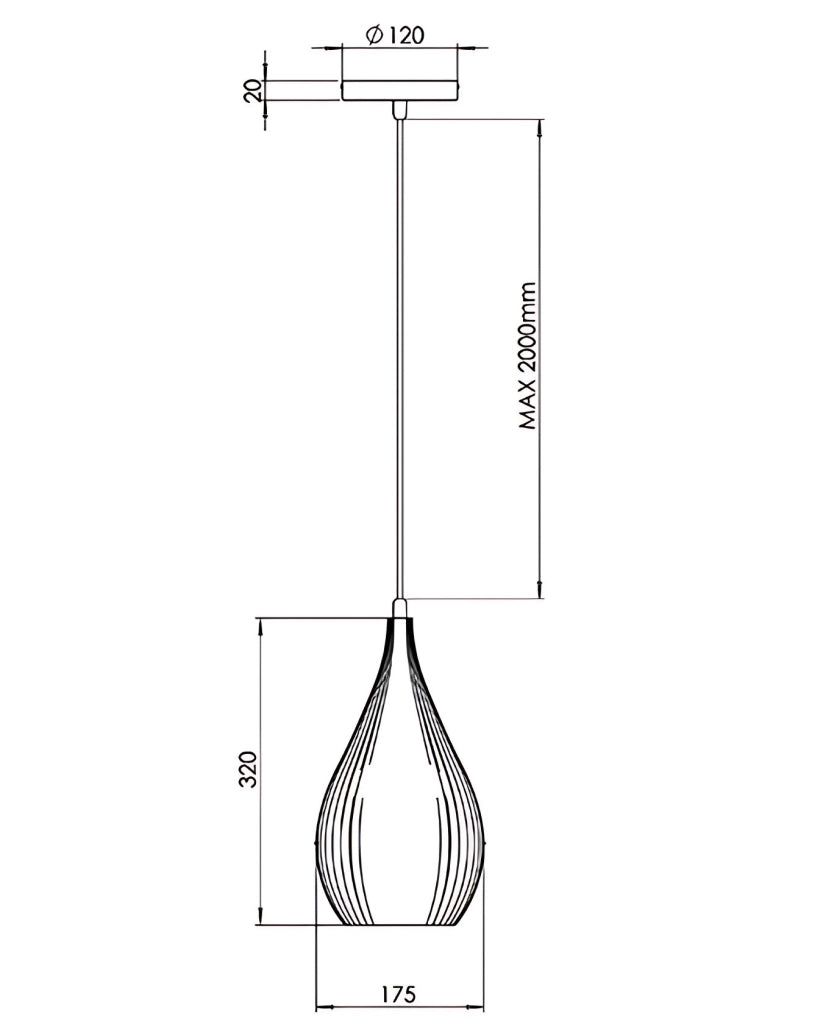 Lampada a Sospensione Lisa in Metallo e Plastica Vegetale - Bianco, Attacco E27, Struttura Elegante e Sostenibile, IP20, 230V - Linea Design