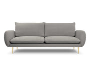 Cosmopolitan Design - Divano "Vienna" 4 posti in bouclé grigio 