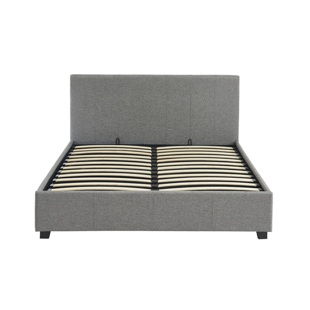Letto box con rete a doghe e testiera, grigio chiaro i sweeek