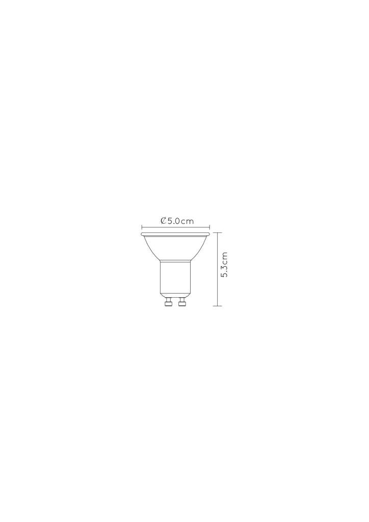 Lampadina LED GU10 nera 5W 2200K 320lm Lucide