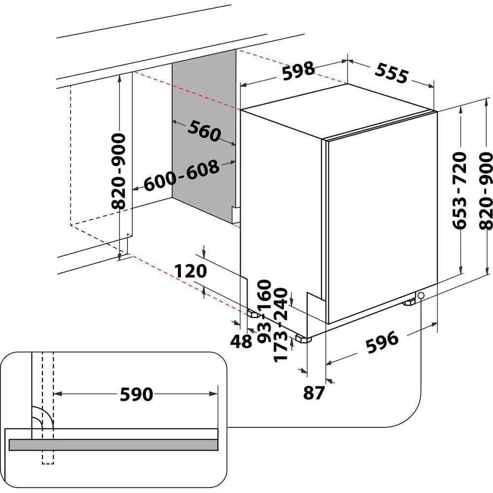 Whirlpool W2I HD526 A A scomparsa totale 14 coperti