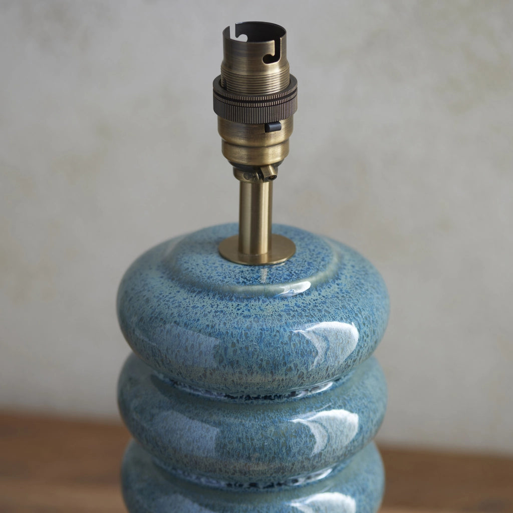 Base lampada tavolo Art Déco ceramica marina B22 Endon