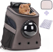Porta Animali - Transporta - per Gatti e Piccoli Cani - Respirante - Autorizzato all'Impiego in Aereo - Grigio