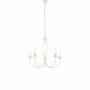Lampadario Rustico Botte 5 Luci Bianco LuceArt Classic