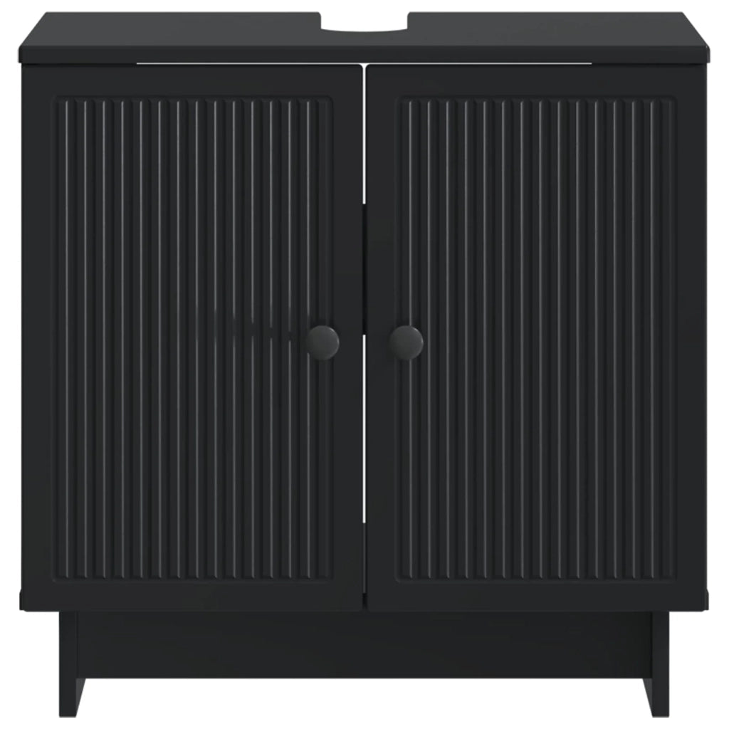 Armadio per Lavabo da Bagno EDE Nero 59,5 x 31,5 x 59 cm 895906