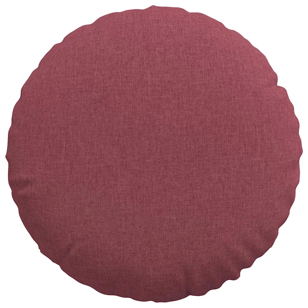 Cuscini per Seduta 2 pcs Rosso Vino Ø60 x 21 cm Tessuto 42014197