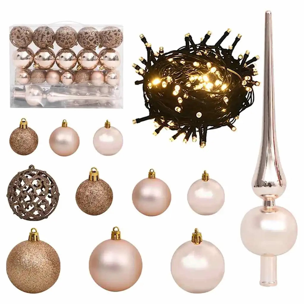 Albero di Natale artificiale preilluminato con set di palline 3396151