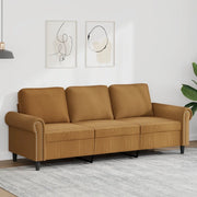 Divano a 3 Posti Marrone 180 cm in Velluto 359546