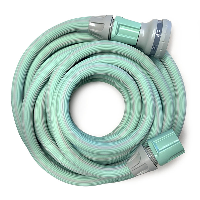 Idroeasy, Tubo Estensibile da Giardino 7,5 Metri con Doccetta 6 Funzioni e Raccordi, Tubo Giardino 1/2” Antitorsione e Antinodo,Estensibile Fino a 3 Volte la Sua Lunghezza Iniziale, Made In Italy