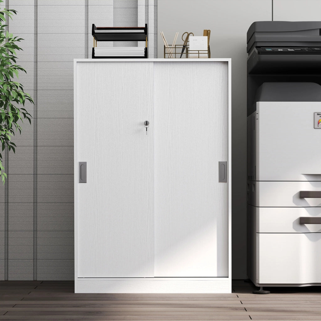 Armadio da Ufficio con Ripiani e Cassetti ¨C Minimal ¨C Bianco 80x40x120 cm