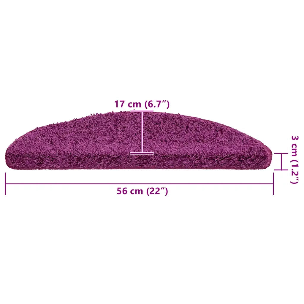 Tappetini per scale 30 pz 56x17x3 cm Viola Semicircolari 3365804