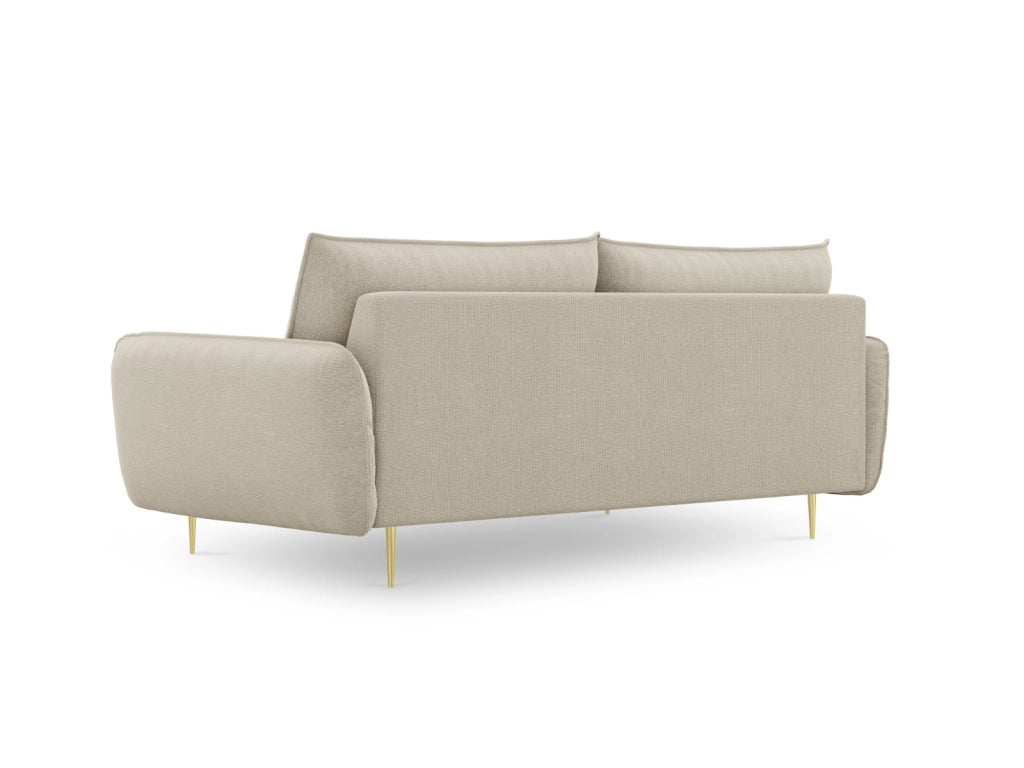 Cosmopolitan Design - Divano "Vienna" 4 posti in tessuto strutturato beige 