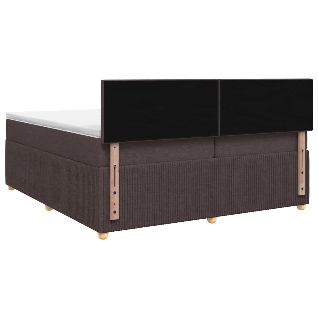 Letto box spring con materasso Marrone Scuro 200 x 200 cm 3451548