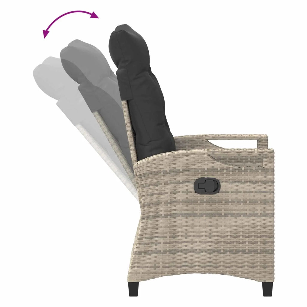 Sedia da Giardino 2 pz | Sedie da Esterno Grigio chiaro e grigio scuro
