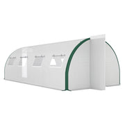 Serra da Giardino ¨C Minimal ¨C Bianco e Verde, 6x3 m, PE, Poliestere, Acciaio Zincato