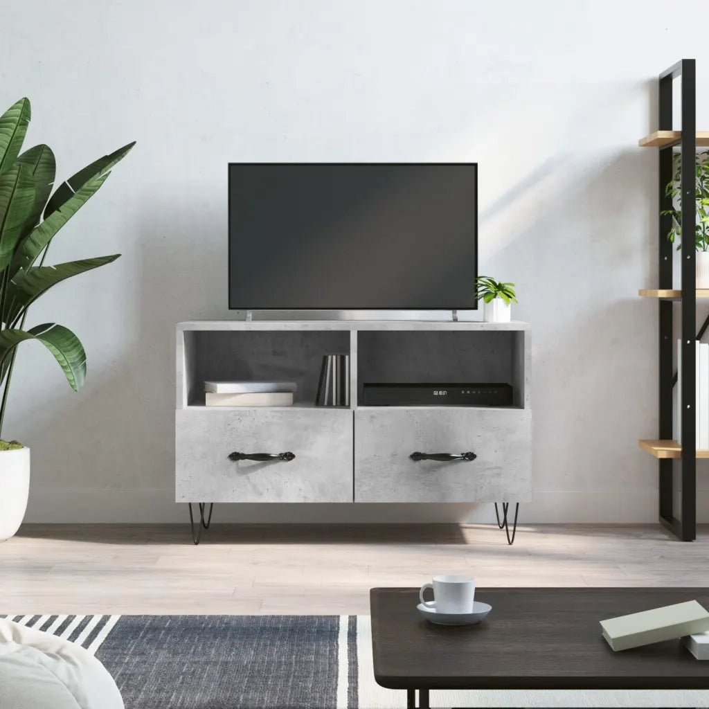 Mobile per TV-Credenza TV-Console TV Grigio Cemento 80x36x50 cm Legno Multistrato 552700
