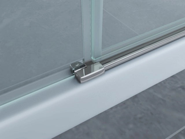 Box doccia con porta battente e lato fisso in cristallo 8mm trasparente PURA DUO 100 cm,90 cm,Flacone anticalcare escluso