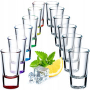 Set di bicchieri da vodka KADAX da 28 ml, colorati e trasparenti, 6 pezzi.
