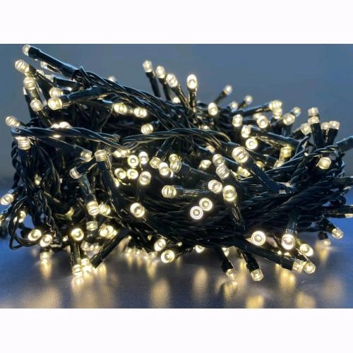 Serie Luci Natale 1500 Led Luce Calda Giochi Luce Filo 77 mt Uso Esterno D2868