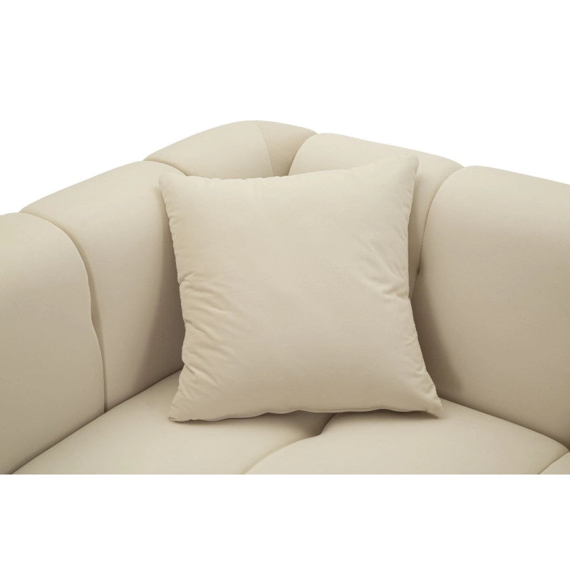 Divano Alma Crema Con Cuscini cm 155x81x71