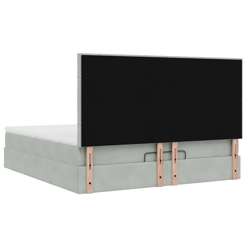 Struttura Letto Pouf con Materassi 160x200 cm in Velluto 3314330