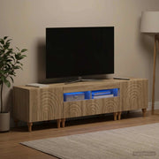 Mobile TV LED a 3 pezzi Rovere Sonoma Legno ingegnerizzato 3416498