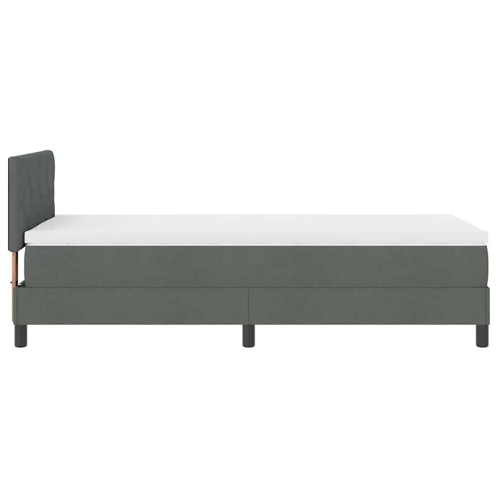 Letto a molle con materasso Grigio scuro 90 x 200 cm Tessuto 3342255
