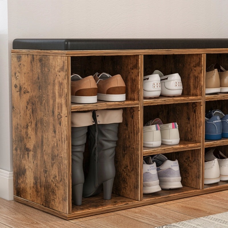 Scarpiera con seduta – stile loft rustico