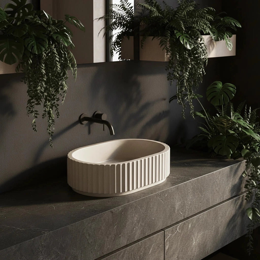 Lavabo Da Appoggio Rea Margaret Beige