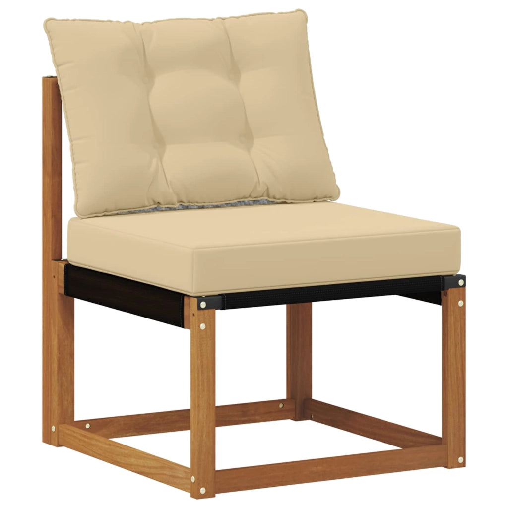 Set di divani da esterno con cuscino 9 pcs Naturale e Beige 3369048