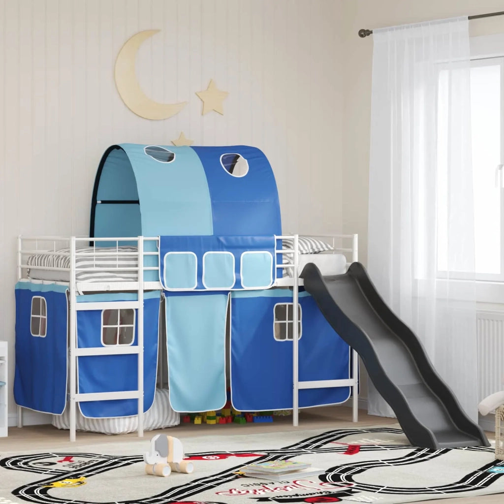 Struttura del letto loft per bambini Bianco e Blu 90 x 190 cm 42020859