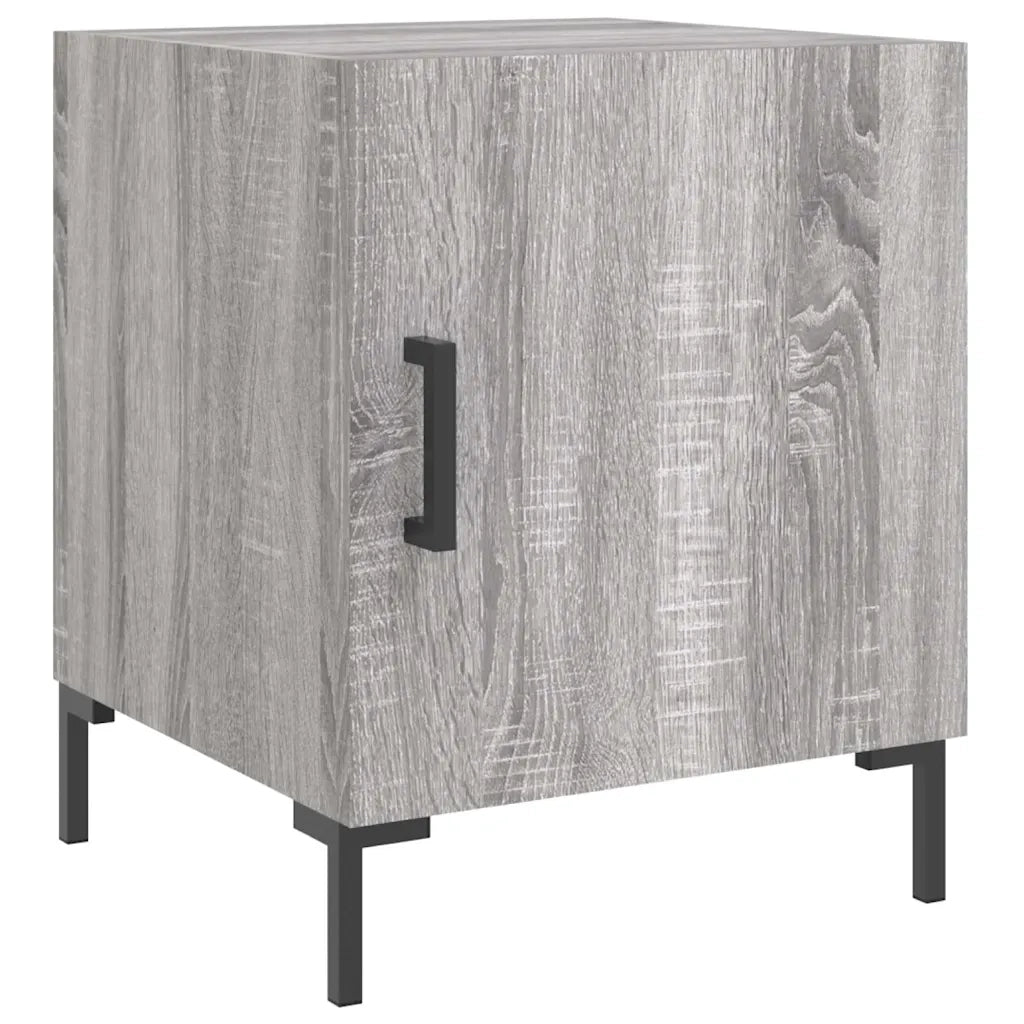 Set di 2 Comodini | Armadio da Notte | Mobiletto da notte Grigio Sonoma 40x40x50 cm in Legno Multistrato