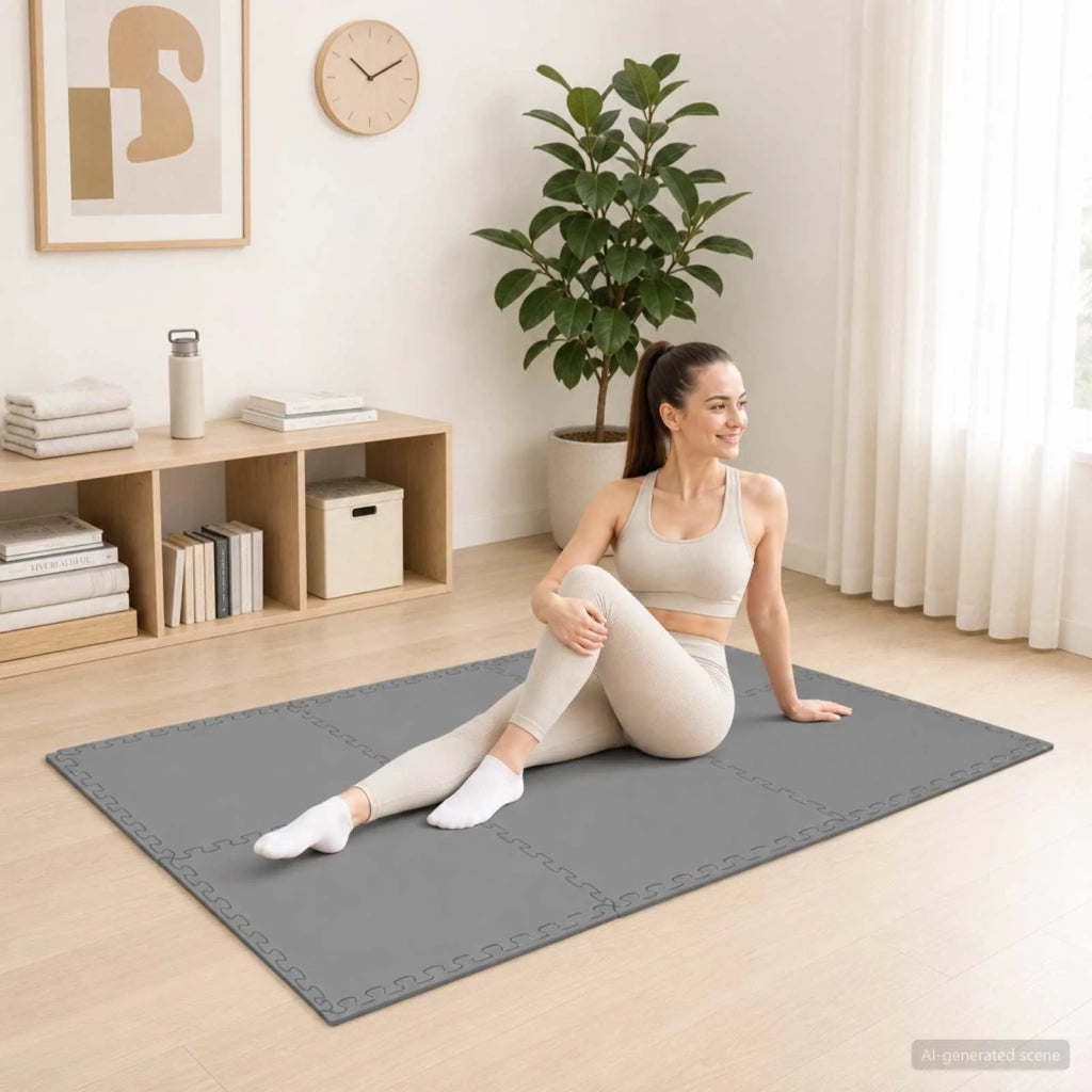 Tappeti 24 pcs Grigio 8,64 m² Schiuma EVA 42040736