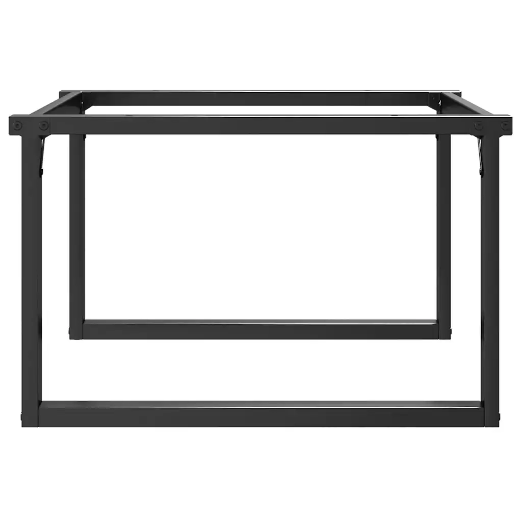 Telaio Gambe a O per Tavolino da Salotto 70x60x43 cm in Acciaio