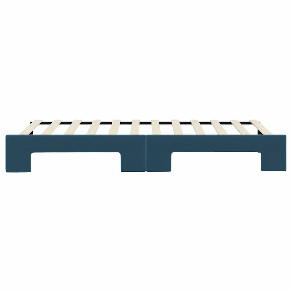Divano Letto con Letto Estraibile Blu 90x200 cm in Velluto 3196690