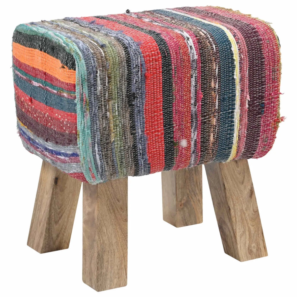 panchina 40 x 30 x 45 cm Pelle Vera Multicolore 42042103