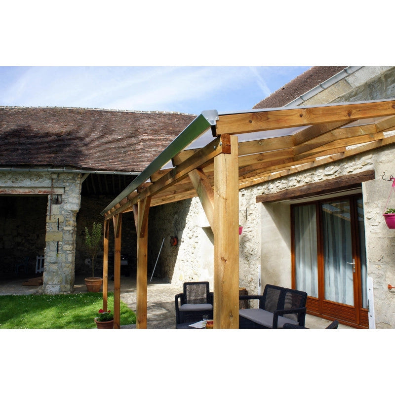 Tetto Couv'Terrasse legno 3x3,7m - con tetto