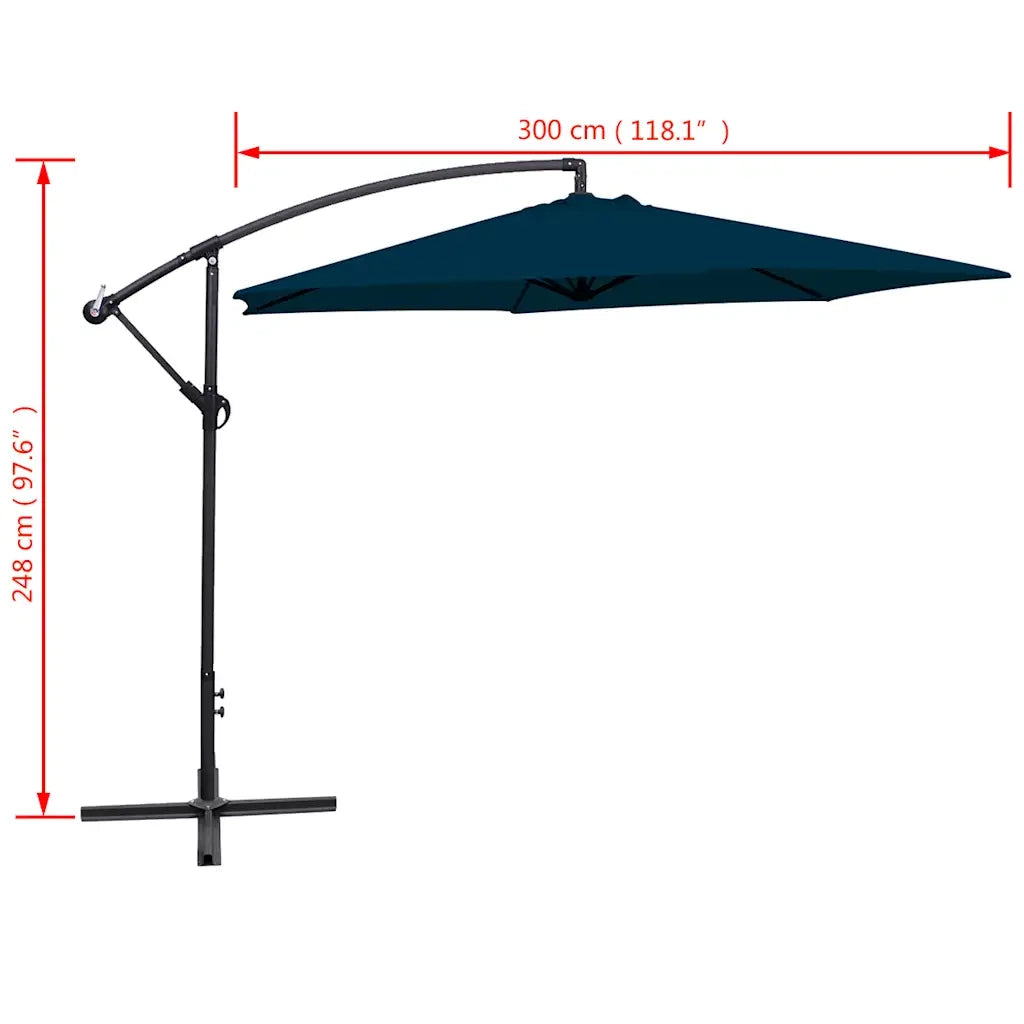 Ombrello | Parasolne a Sbalzo da Giardino 3 m Blu