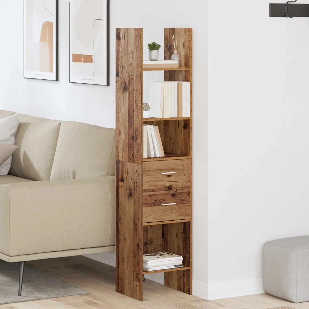 Armadio per Libri Legno vecchio 40 x 35 x 180 cm 875439