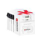Adattatore da Viaggio Universale 3A USB-A / USB-C Power Delivery 65W Bianco Skross