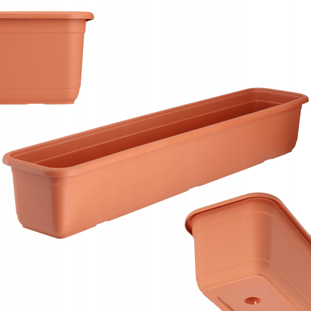 Vaso da fiori rettangolare in plastica KADAX per balcone, 80 cm.