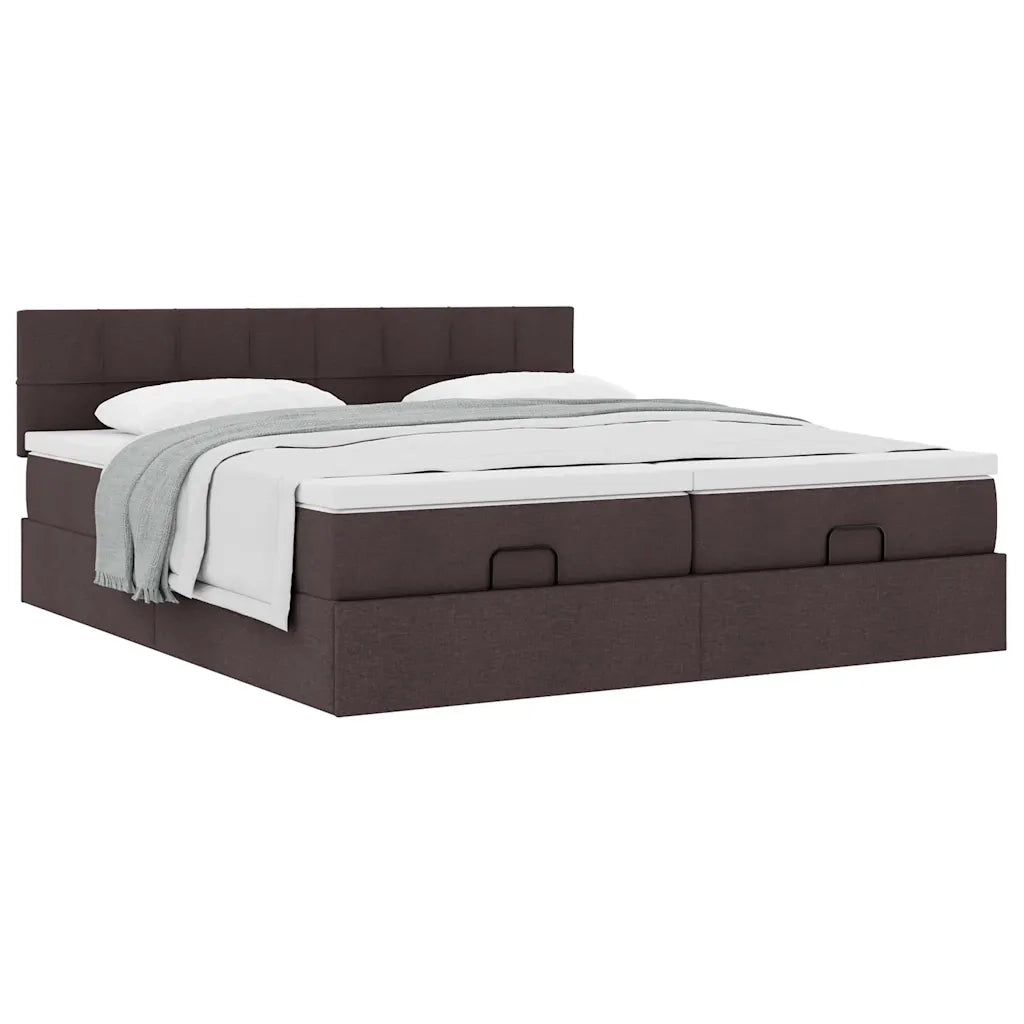 Struttura Letto Pouf con Materassi 180x200 cm in Tessuto 3311997