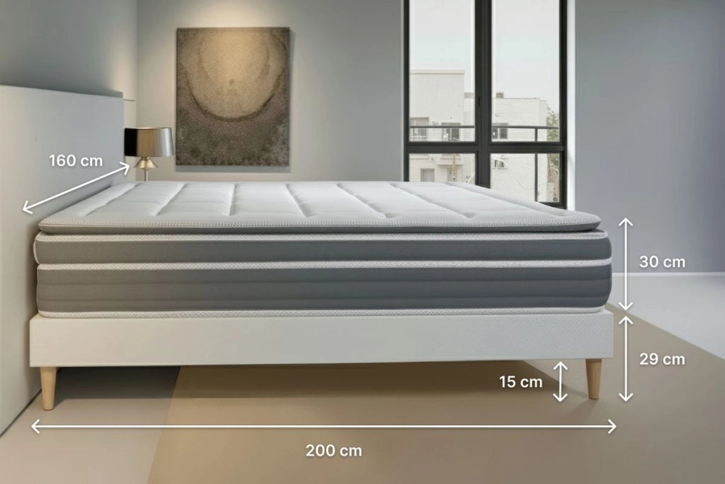 Set materasso e base 160x200 cm - Trente PLUS