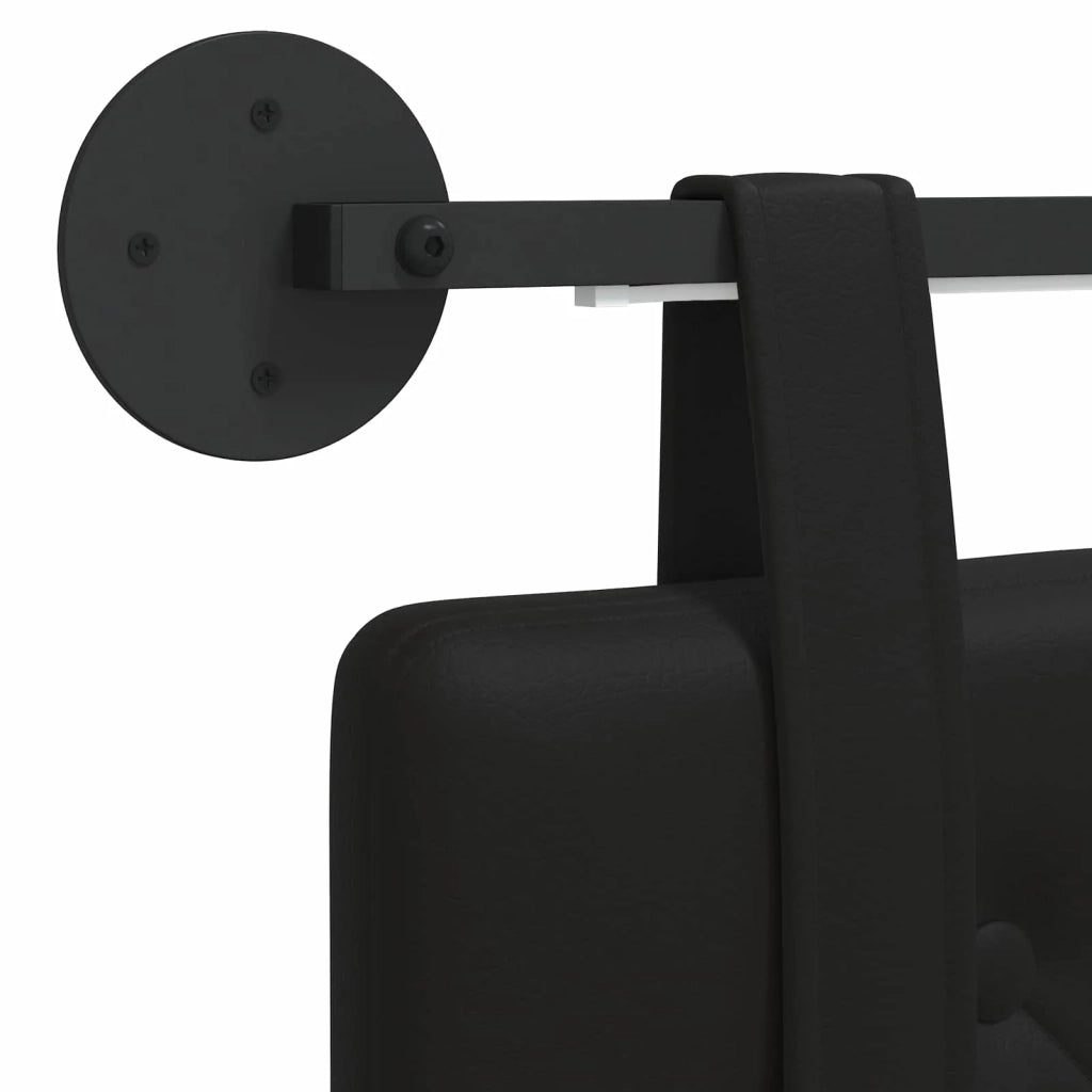 Testiera sospesa Con luce LED Nero Similpelle 3424158