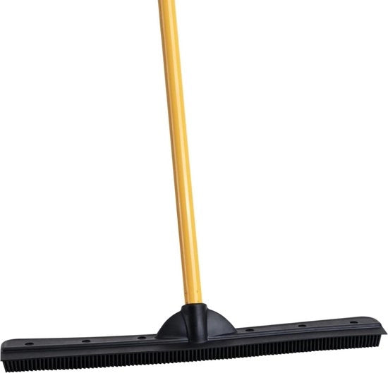 Broom XL con Setole in Gomma con Borsette Rigide in Nero e Arancione