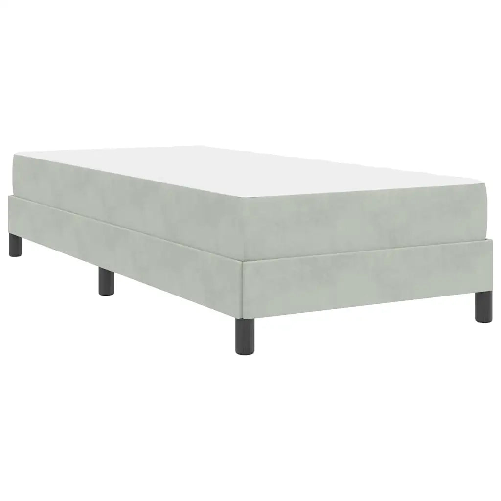 Letto a molle con materasso Grigio chiaro 90 x 190 cm Tessuto 3398659